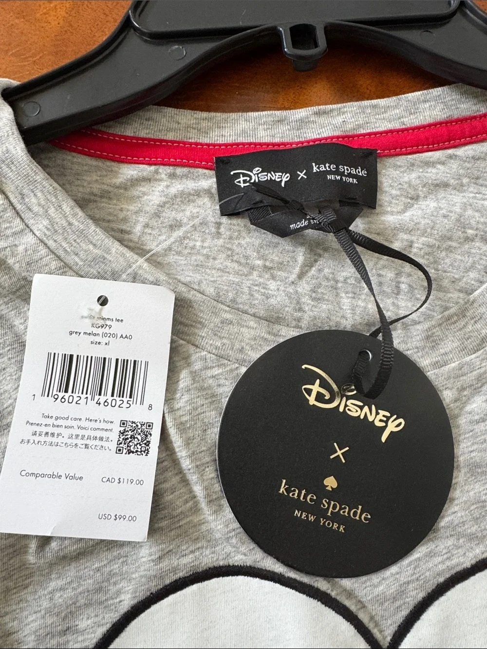 Kate Spade ♠️sweetheart Minnie Tee Disney, NWT